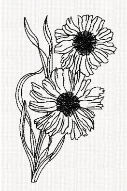 scabiosa-flower-redwork-embroidery