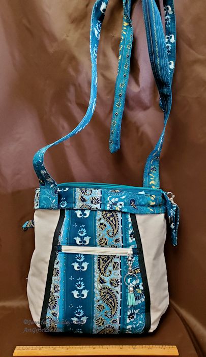 tropical blue-adjustable-strap-Jen's-Bag