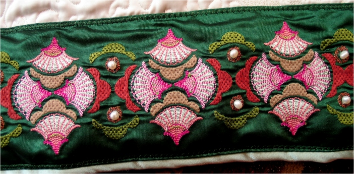 Asian fans-embroidered-border