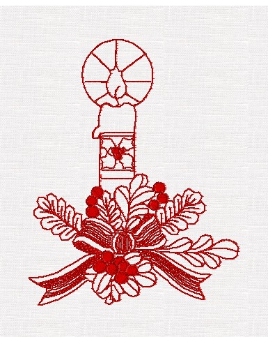 christmas-candle-redwork-embroidery