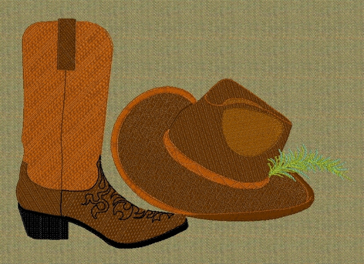 cowboy-hat-boot-with-feather-embroidery