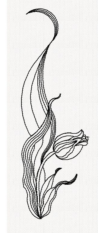 tulip-flower-redwork-embroidery