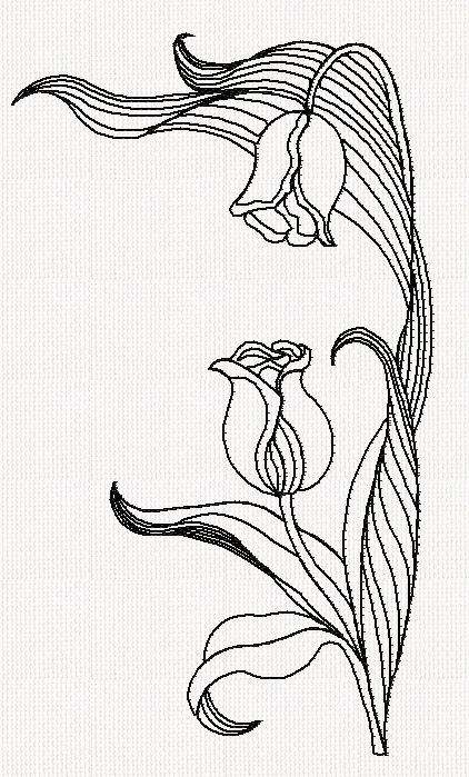 tulip-flower-redwork-embroidery