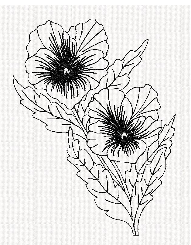 viola-flower-redwork-embroidery