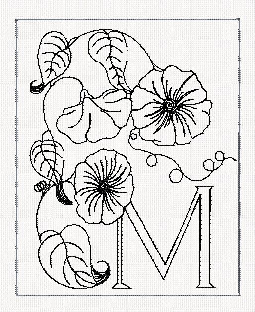 abc-m-morning-glory-lines-flowers-redwork-embroidery