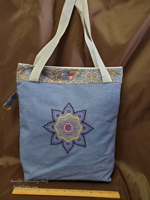 blue-embroidered-abstract-star-tote-front-Jen's-Bag