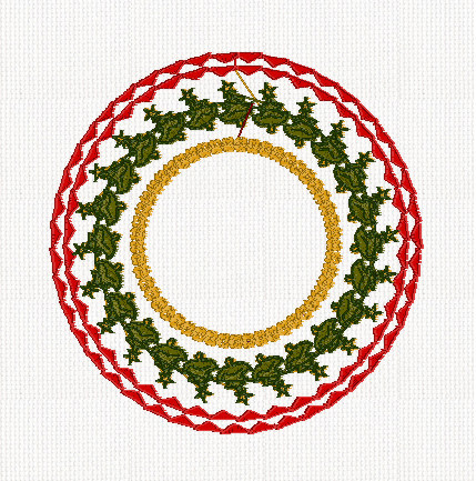 Christmas-applique-coaster-machine-embroidery