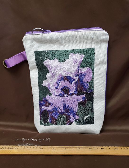 purple-iris-zipper-Jen's-Bag-embroidered-bag