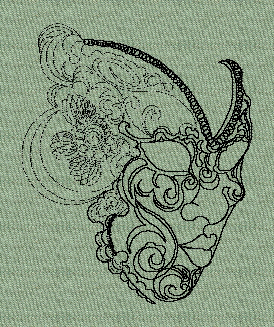 woman-mask-musician-redwork-embroidery