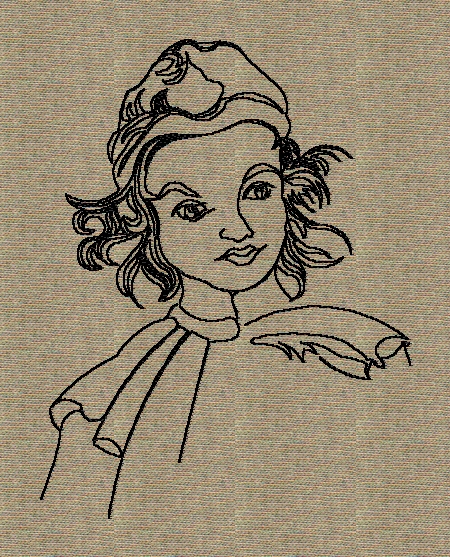 venetian-musician-redwork-embroidery