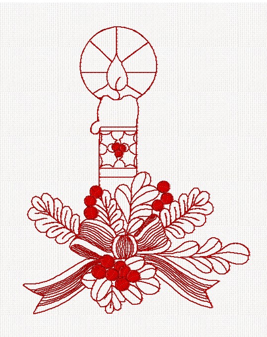 christmas-candle-redwork-embroidery