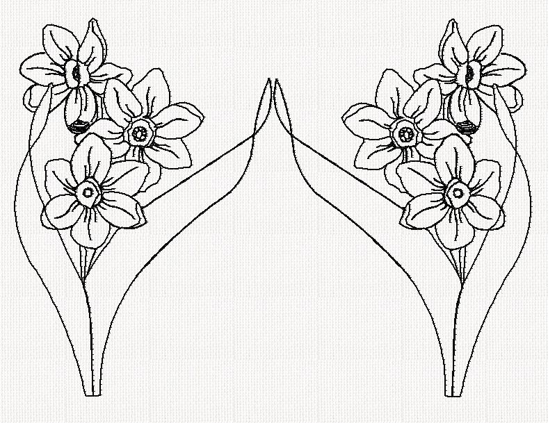 narcissus-double-redwork-embroidery