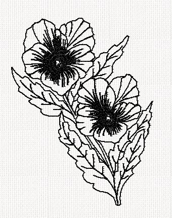viola-flower-redwork-embroidery
