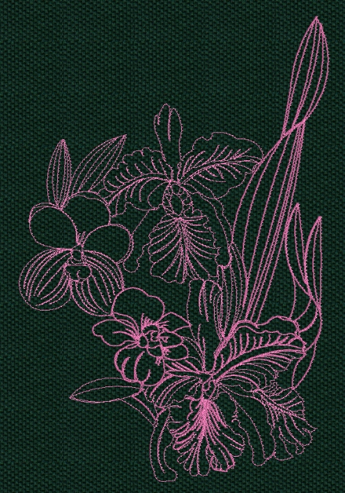 orchid-redwork-embroidery