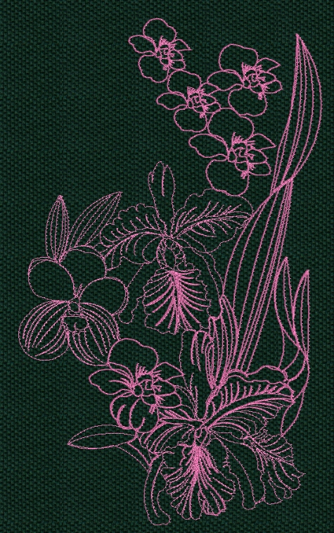 orchid-redwork-embroidery