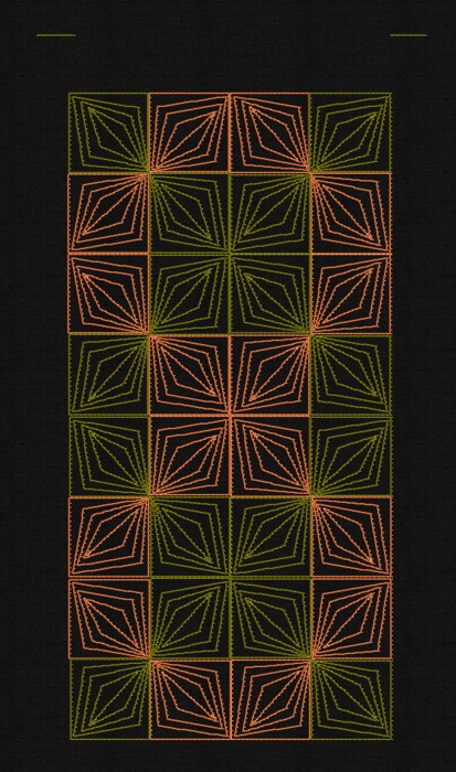 sashico border blocks redwork border-machine embroidery