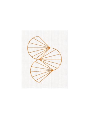 sashico  fan border  redwork border-machine embroidery