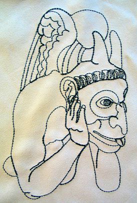 gargoyle-redwork-fantasy-embroidery